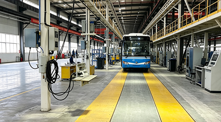 Double Plate Chain Conveyor for Bus Assembly Line